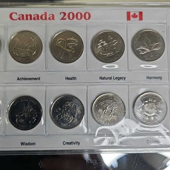 Vintage 2000 Millennium Quarters Canada's Future Coin Set Collectible Gift Set - Picture 3 of 7